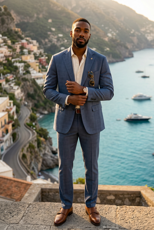 Abito Stretch blu Galles Acuti