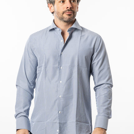 Camicia Vinc- con righe Bianco e Blu