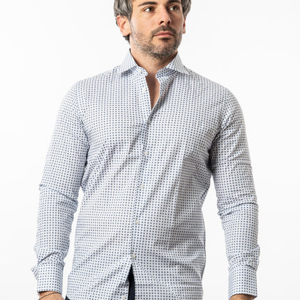 Camicia Vinc - con fantasia Bianco e Blu