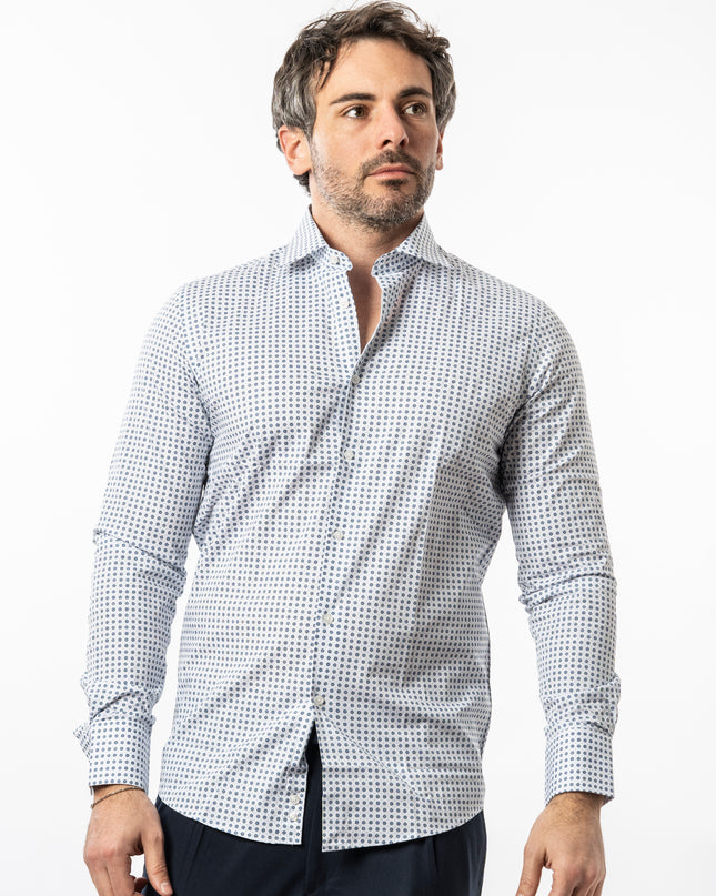Camicia Vinc - con fantasia Bianco e Blu