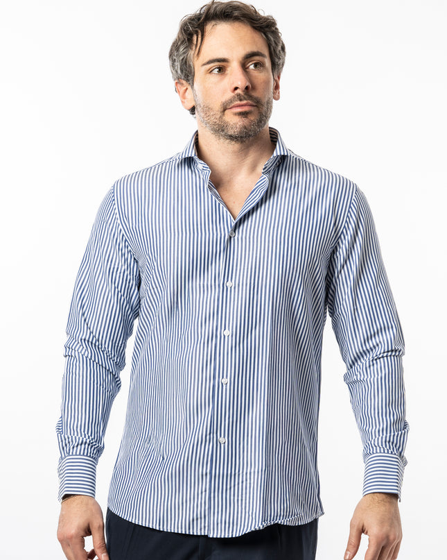 Camicia Vinc - A righe Blu e Bianco