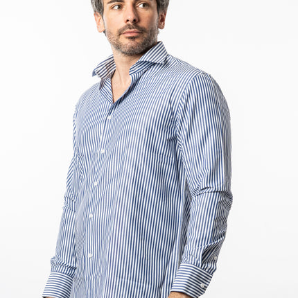 Camicia Vinc - A righe Blu e Bianco