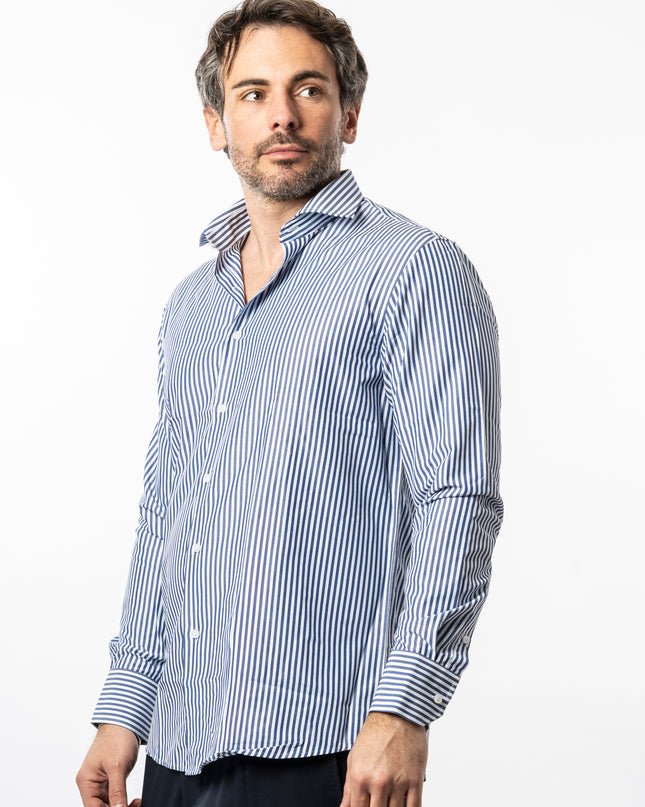 Camicia Vinc - A righe Blu e Bianco