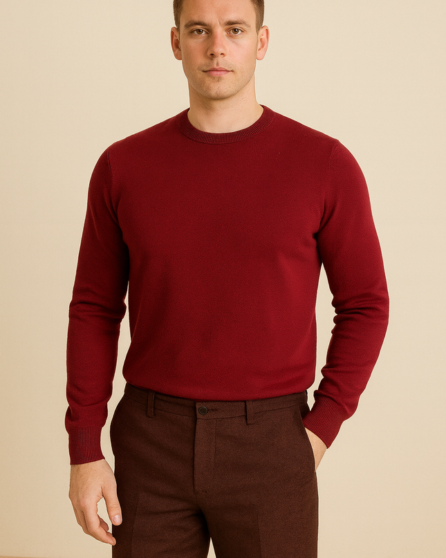 Pullover girocollo portocervo