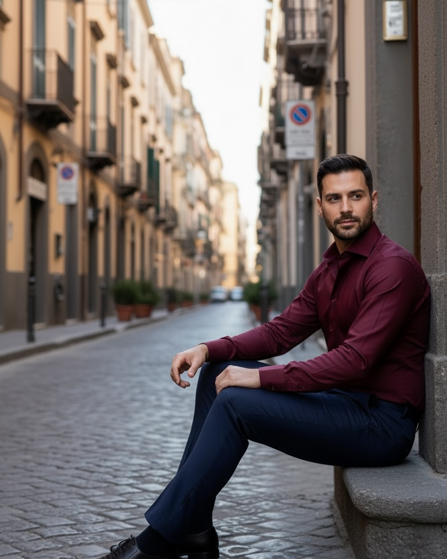 Camicia Alibi - Bordeaux