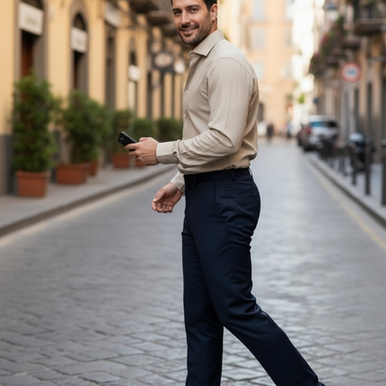 Camicia Slim - Vinc Beige