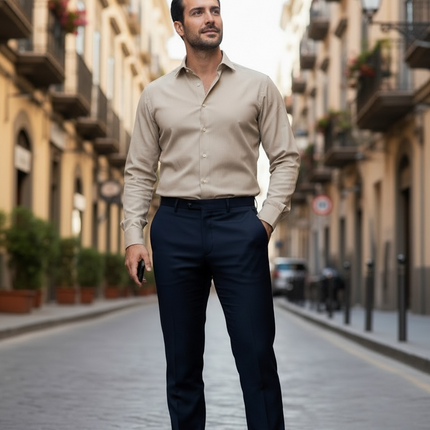 Camicia Slim - Vinc Beige