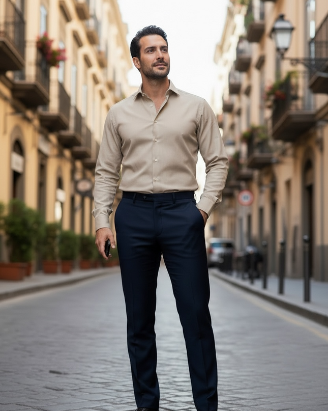 Camicia Slim - Vinc Beige